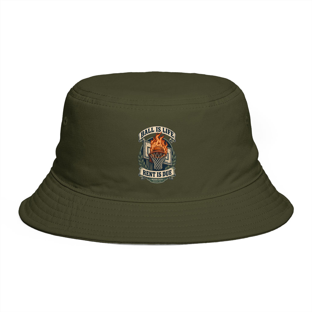 Ball Is Life Rent Is Due Bucket Hat