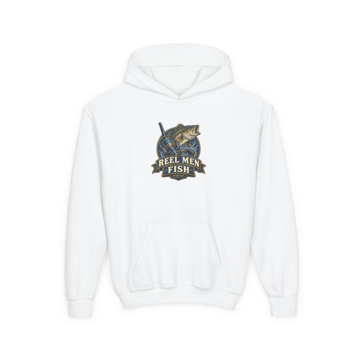 Reel Men Fish Youth Hoodie
