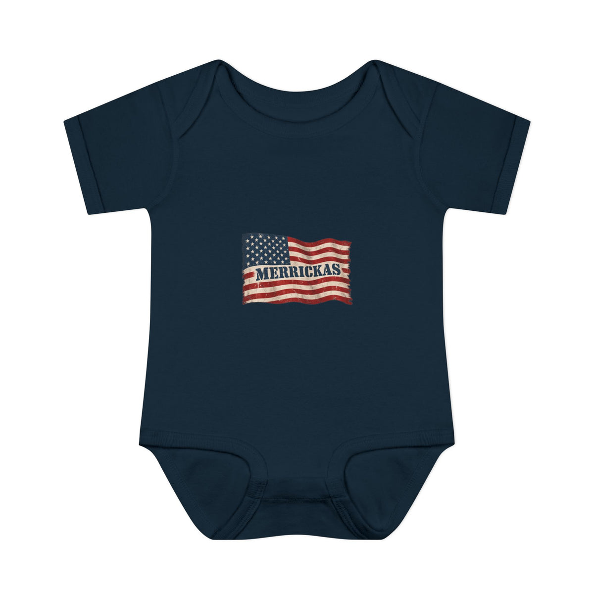 Merrickas Flag Baby Onesie