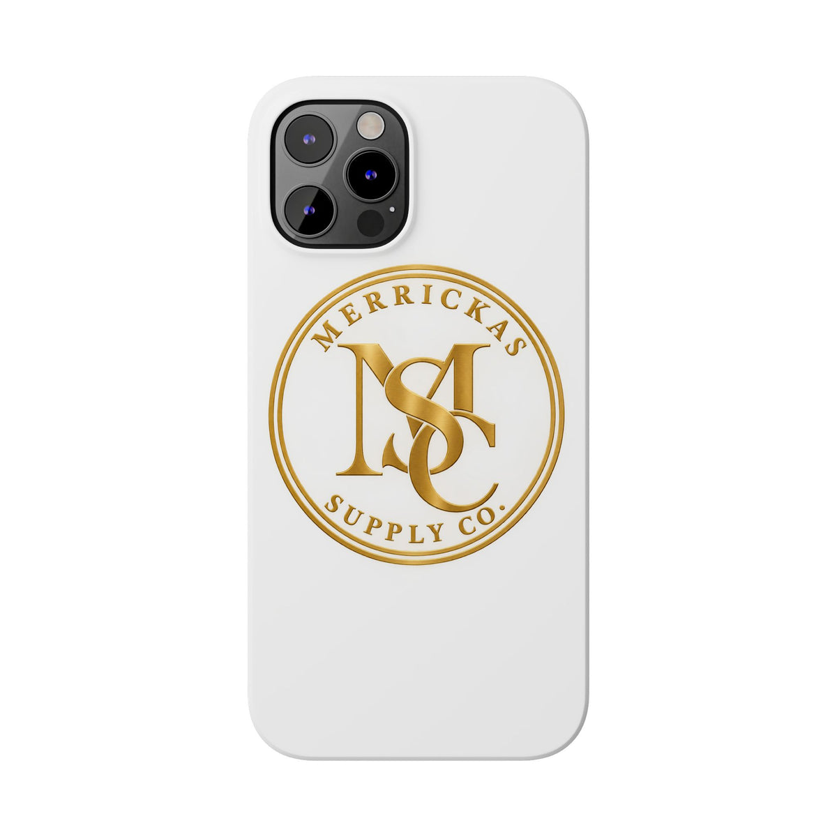 Merrickas Gold MSC Monogram Phone Case