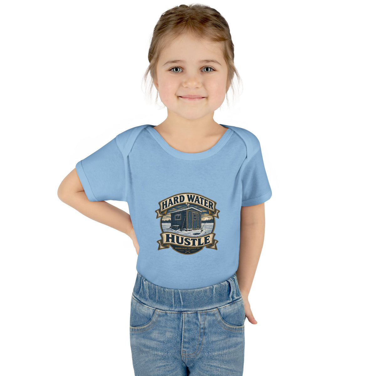 Hard Water Hustle Baby Onesie