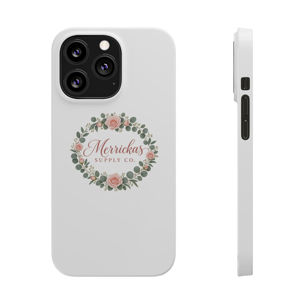 Merrickas Rose Wreath Script Phone Case