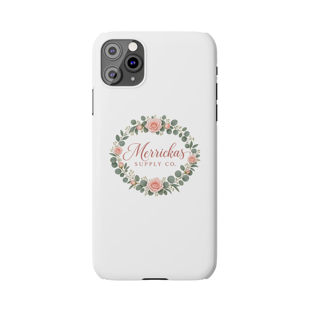 Merrickas Rose Wreath Script Phone Case