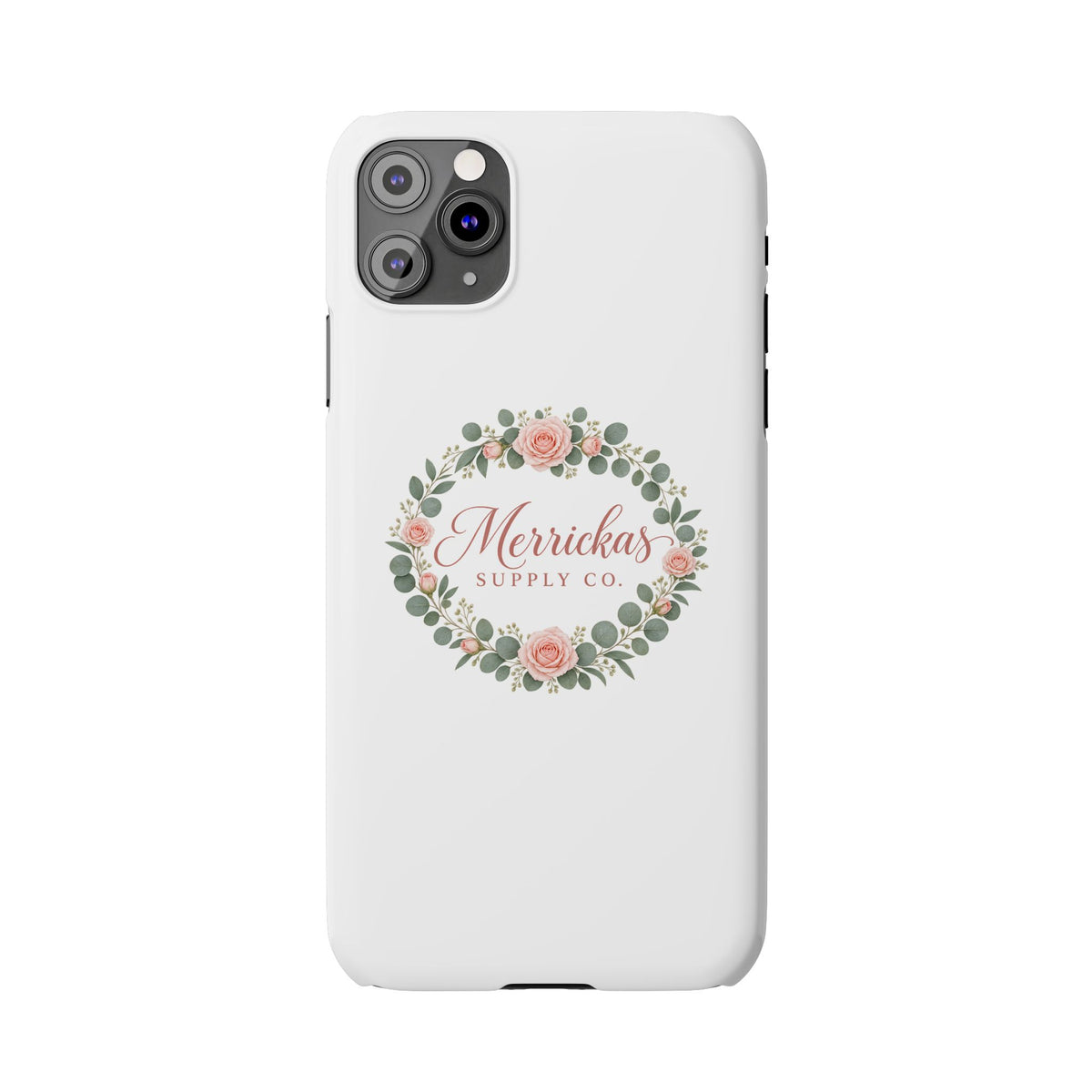 Merrickas Rose Wreath Script Phone Case