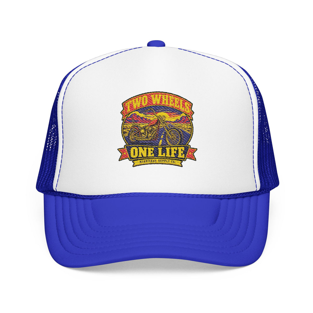 Two Wheels One Life Foam Trucker Hat