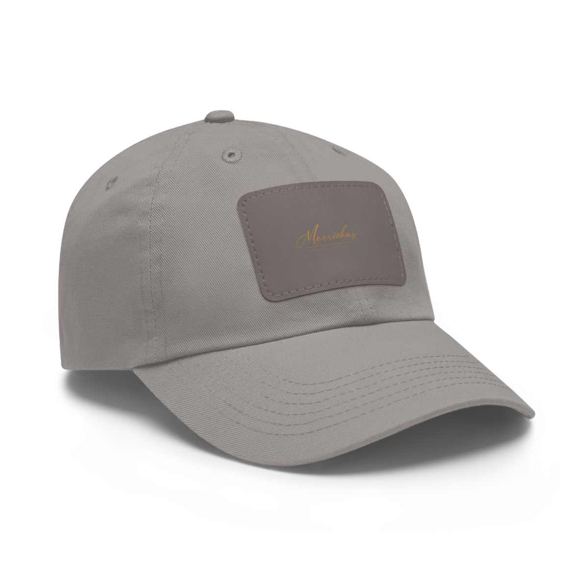Merrickas Signature Leather Patch Dad Hat