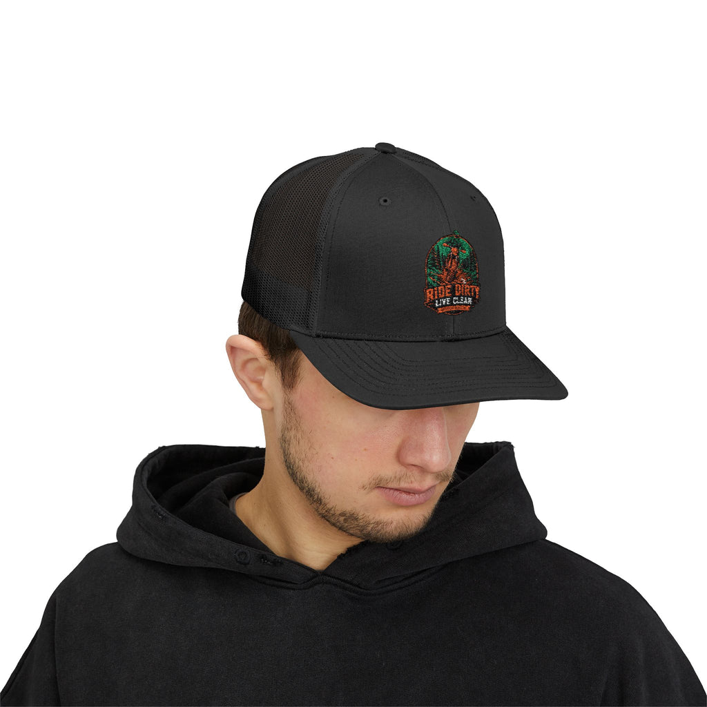Ride Dirty Live Clean Snapback Trucker Hat
