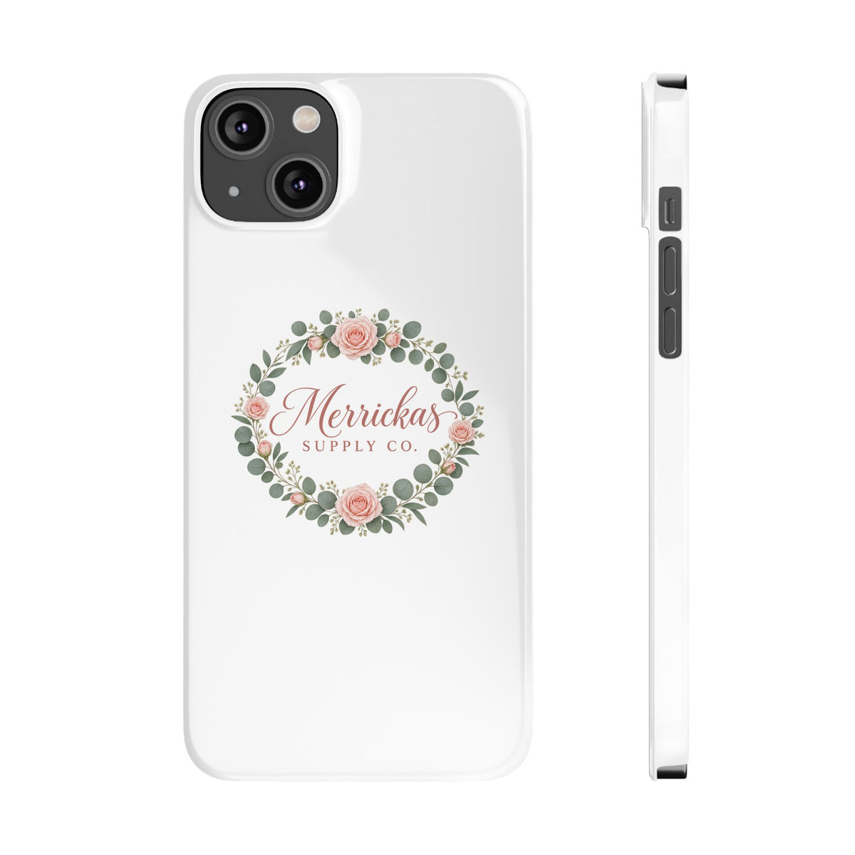 Merrickas Rose Wreath Script Phone Case