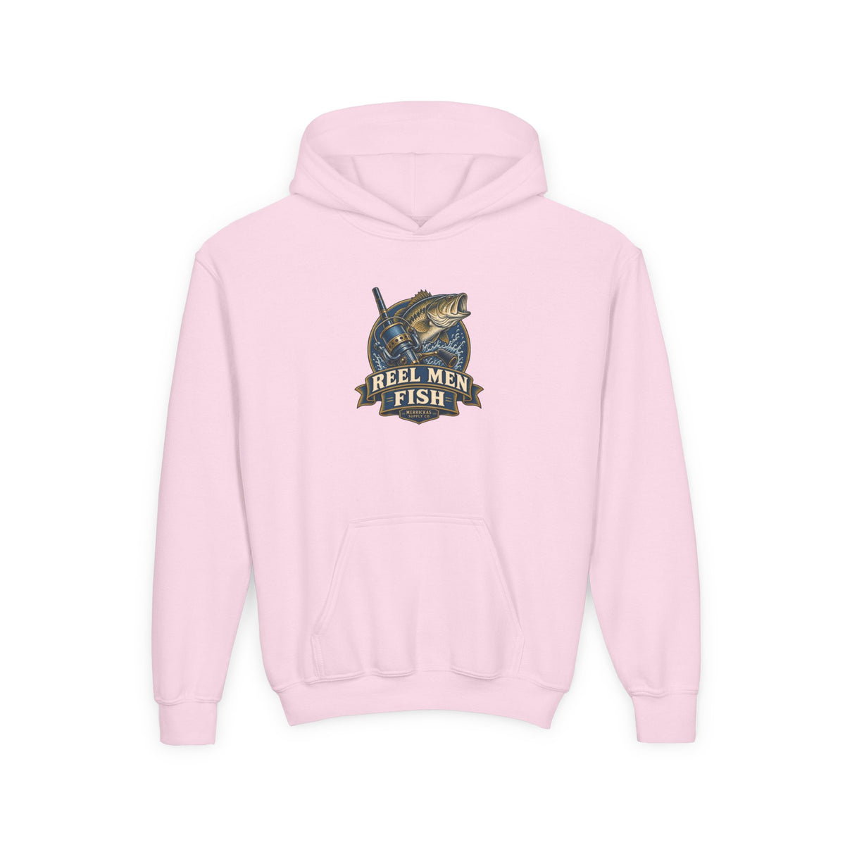 Reel Men Fish Youth Hoodie