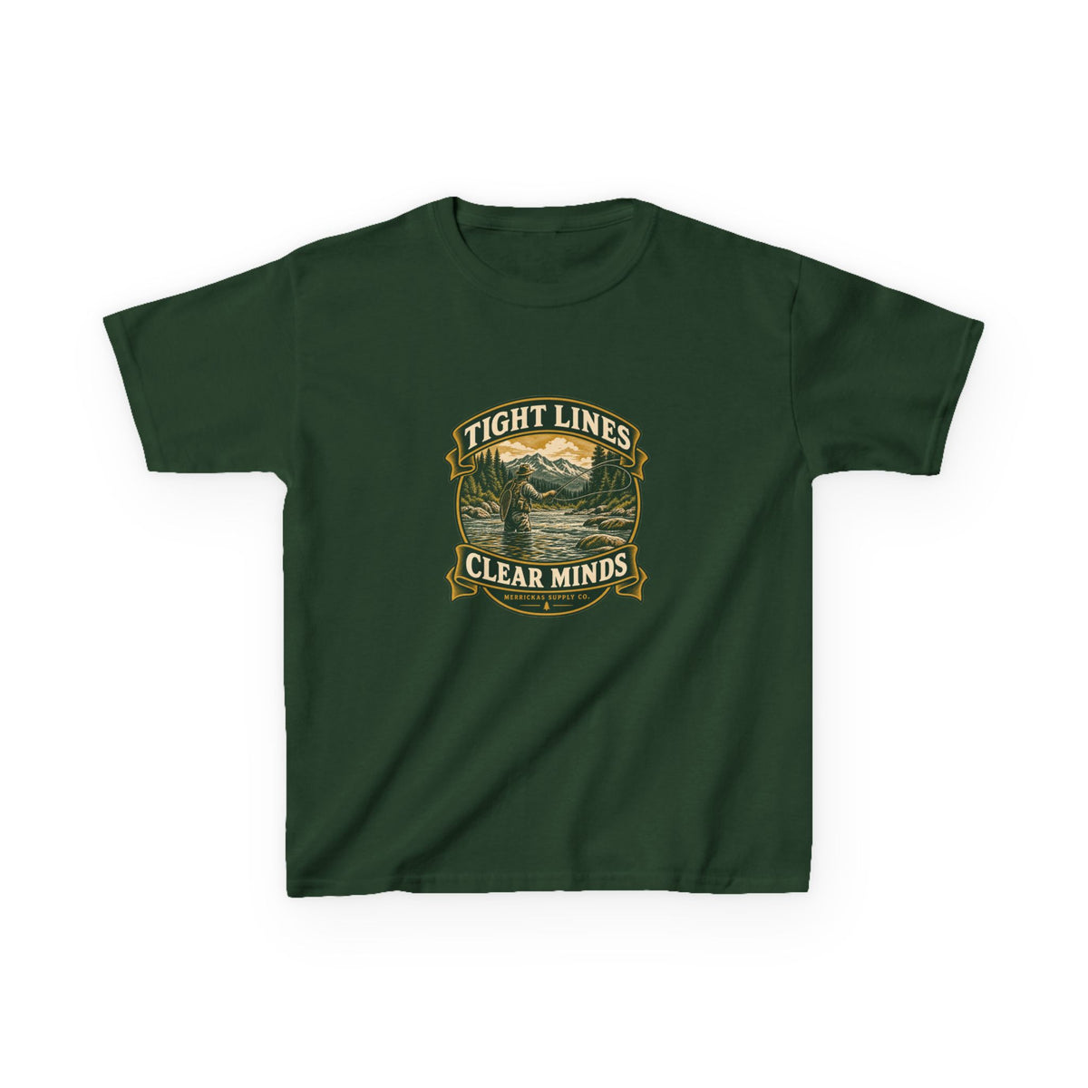 Tight Lines Clear Minds Kids Tee