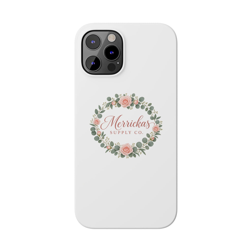 Merrickas Rose Wreath Script Phone Case