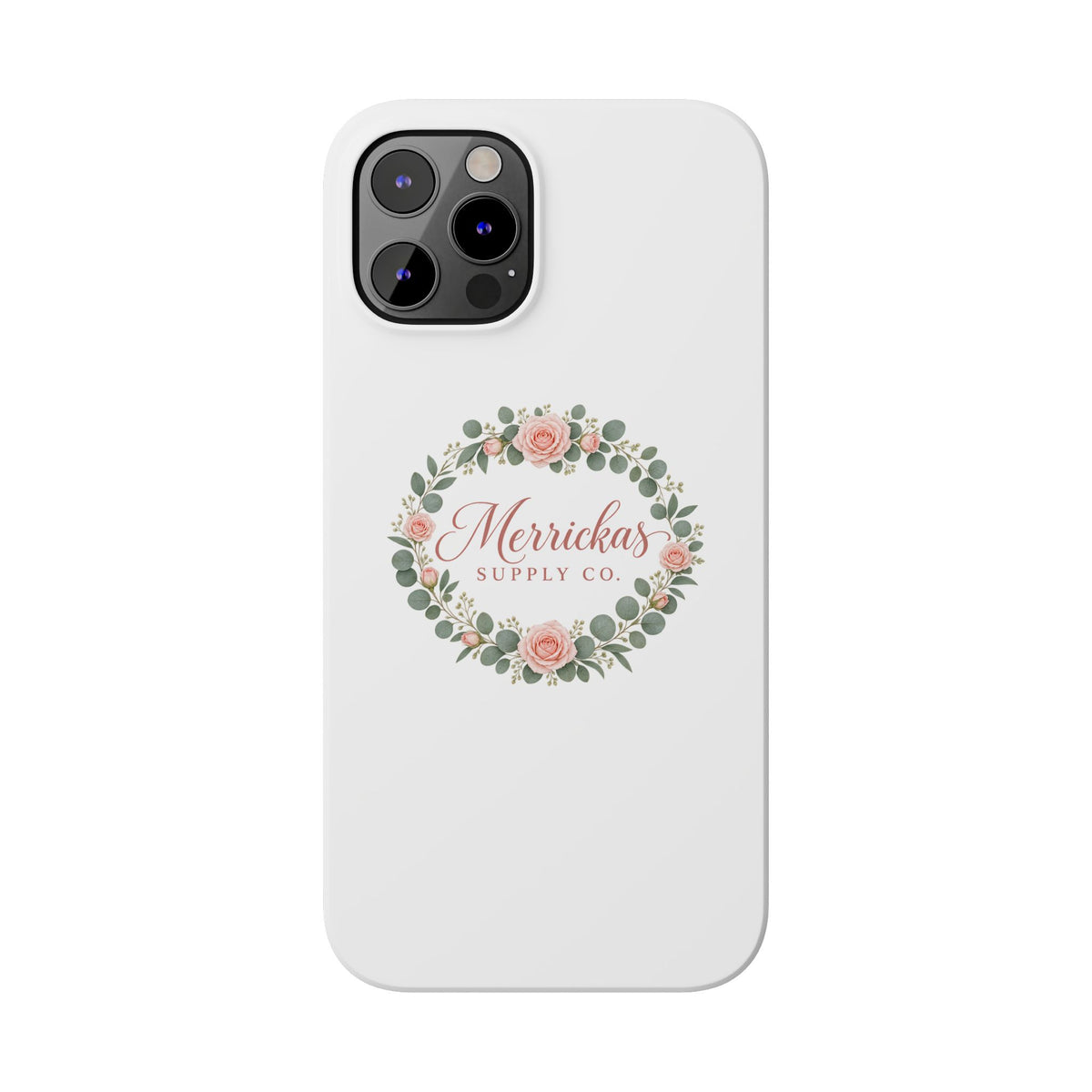 Merrickas Rose Wreath Script Phone Case