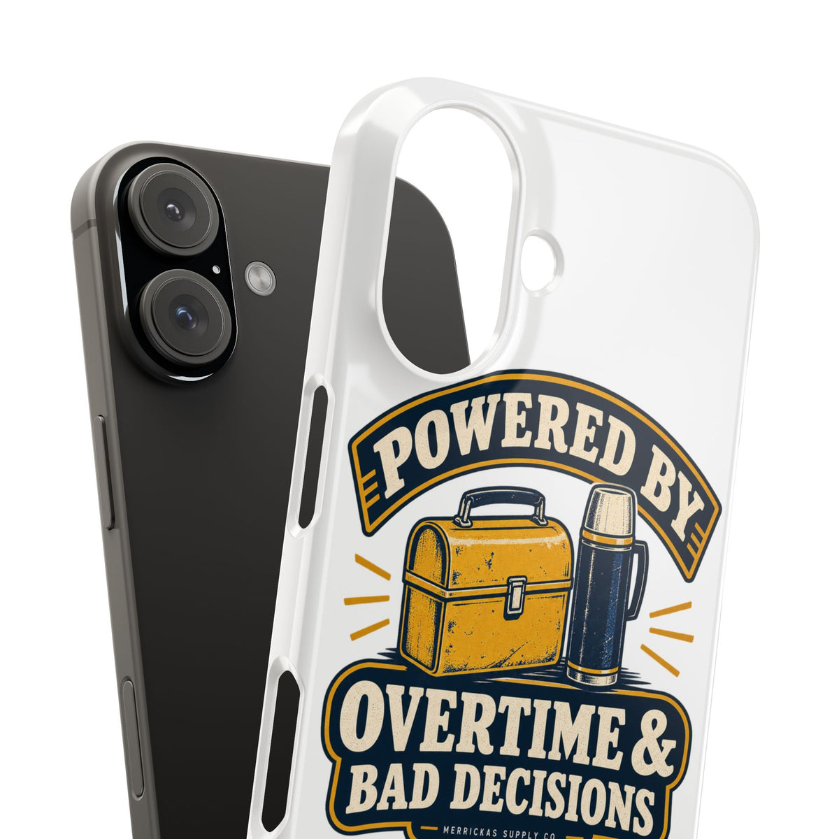 Powered By Overtime & Bad Decisions Phone Case