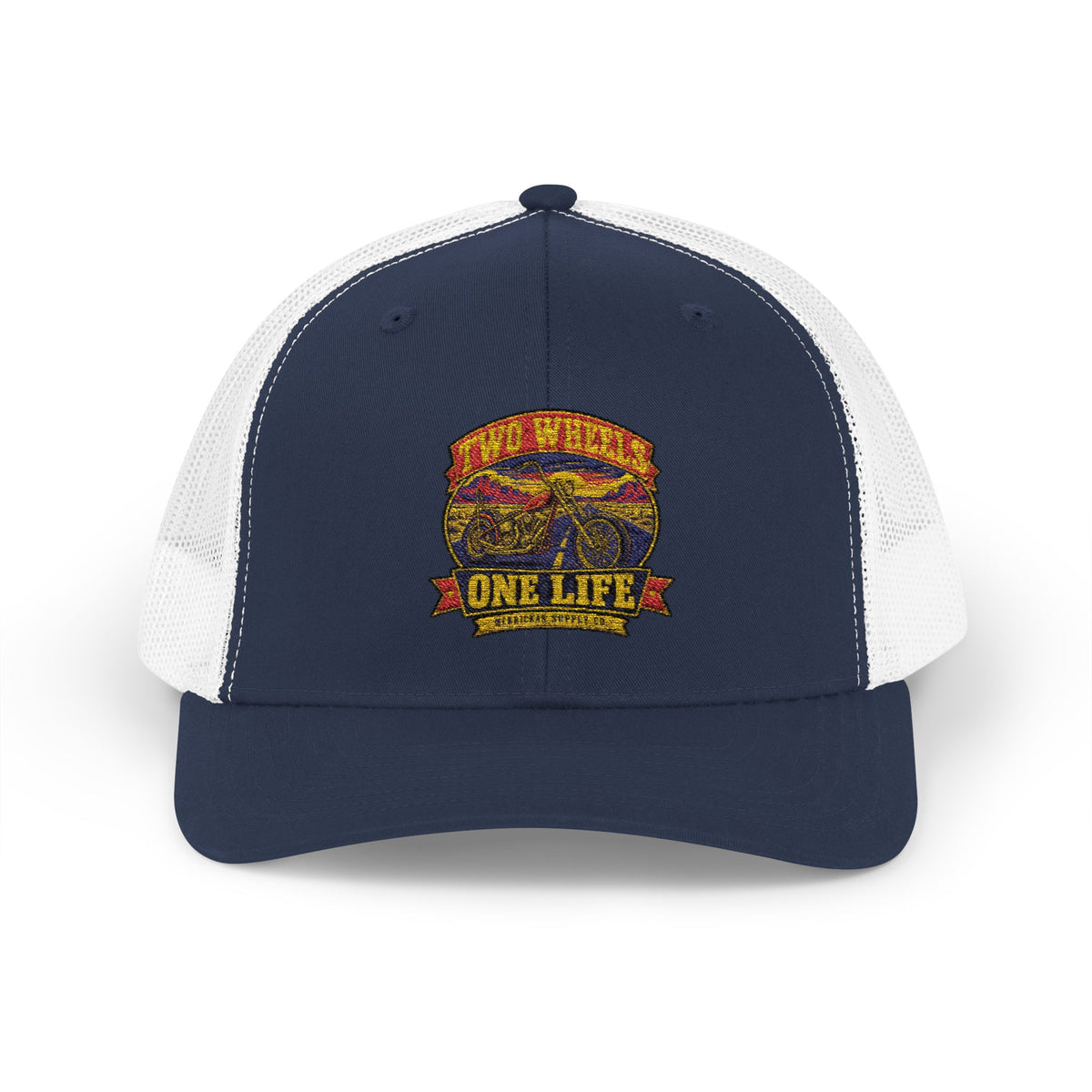 Two Wheels One Life Snapback Trucker Hat
