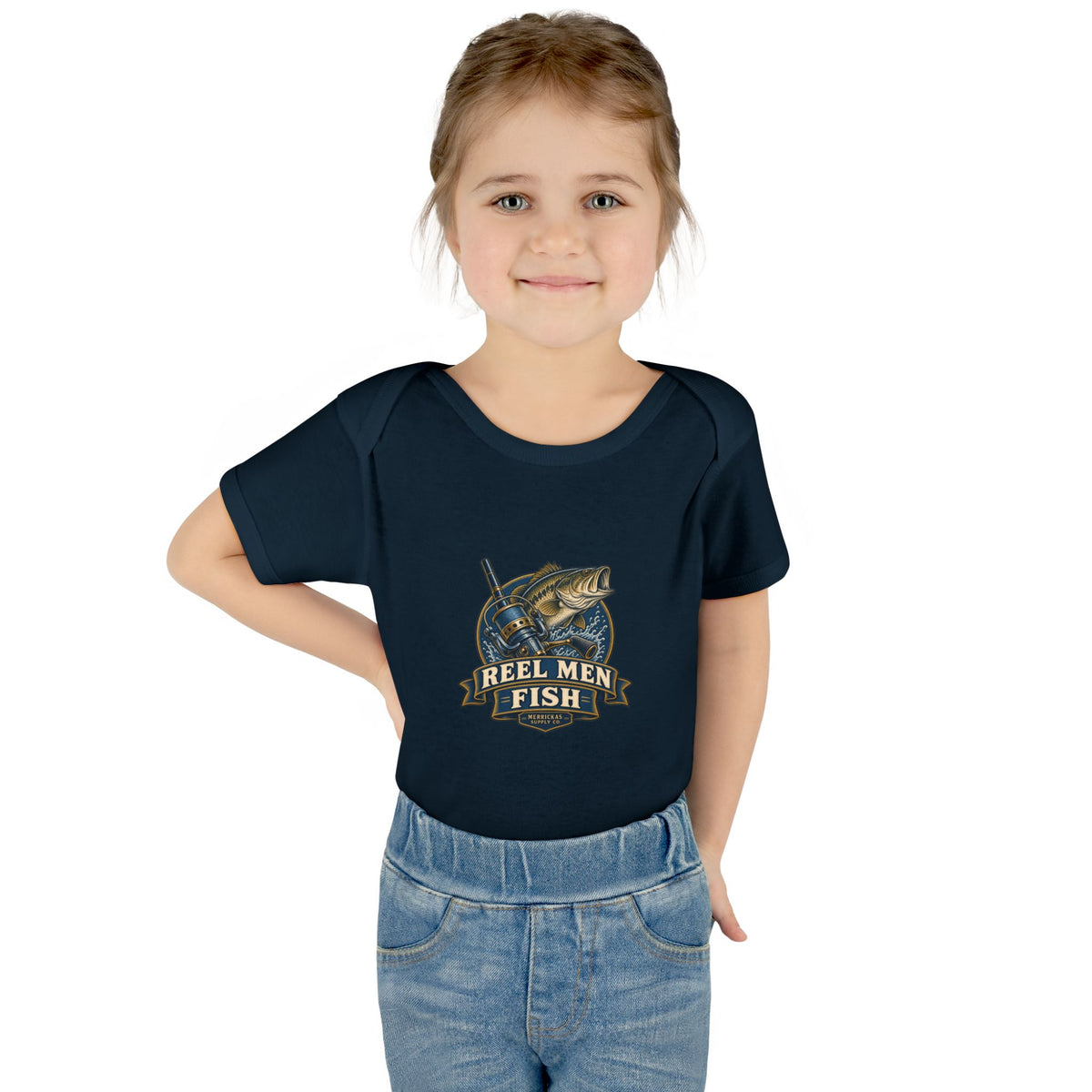 Reel Men Fish Baby Onesie