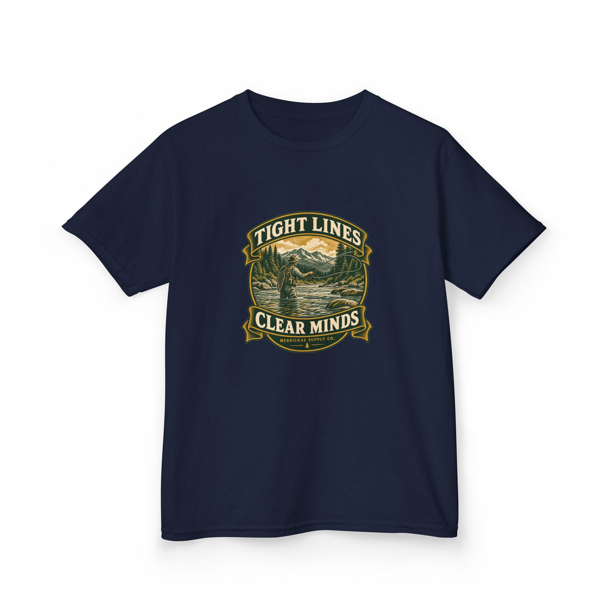 Tight Lines Clear Minds Kids Tee