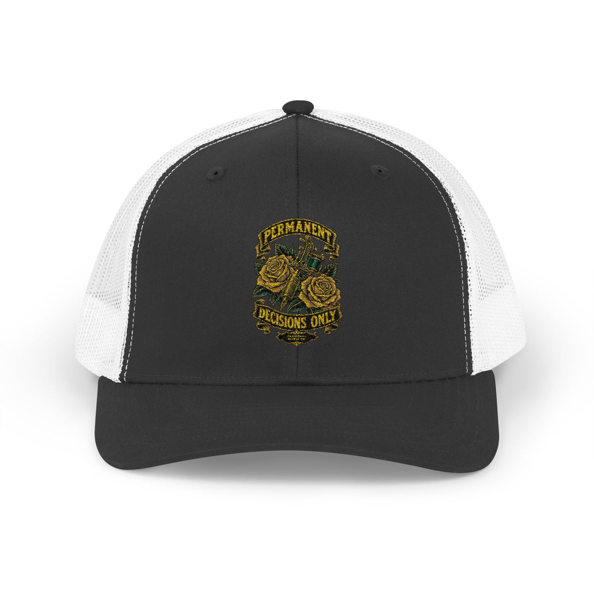 Permanent Decisions Only Snapback Trucker Cap