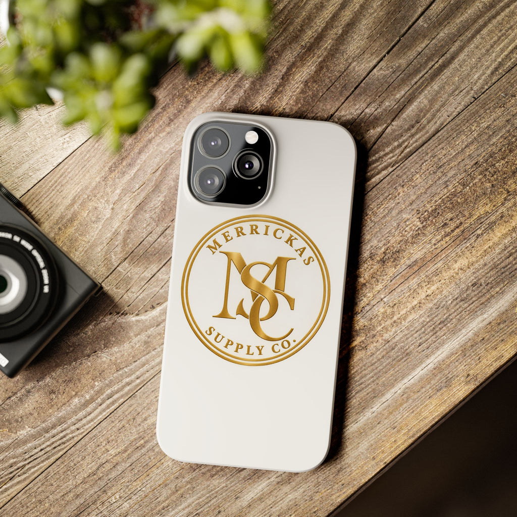 Merrickas Gold MSC Monogram Phone Case