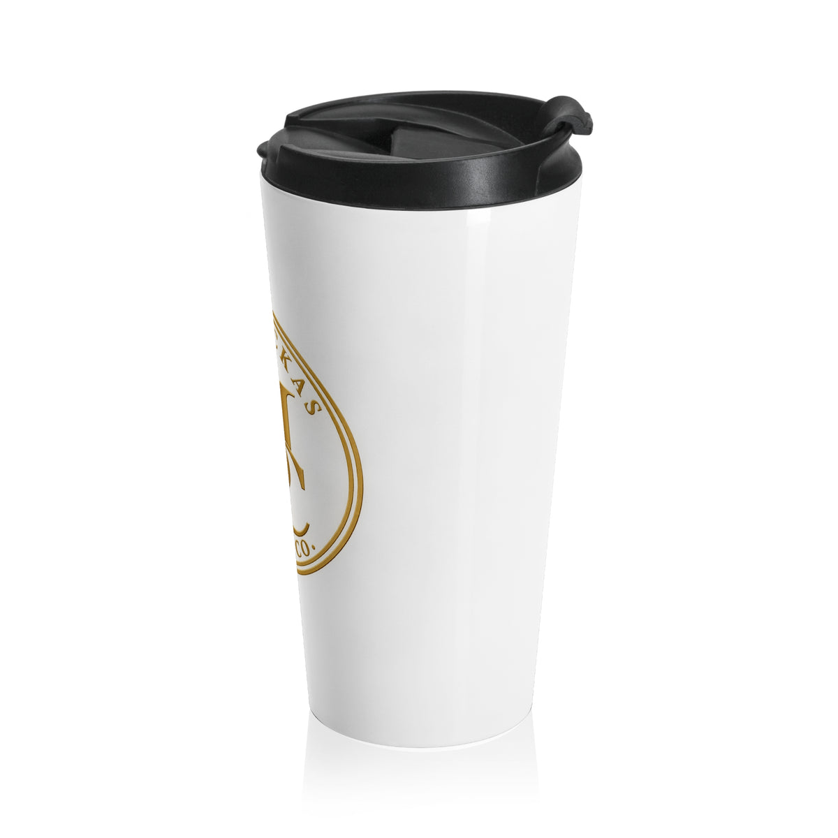 Merrickas Gold MSC Monogram Travel Mug