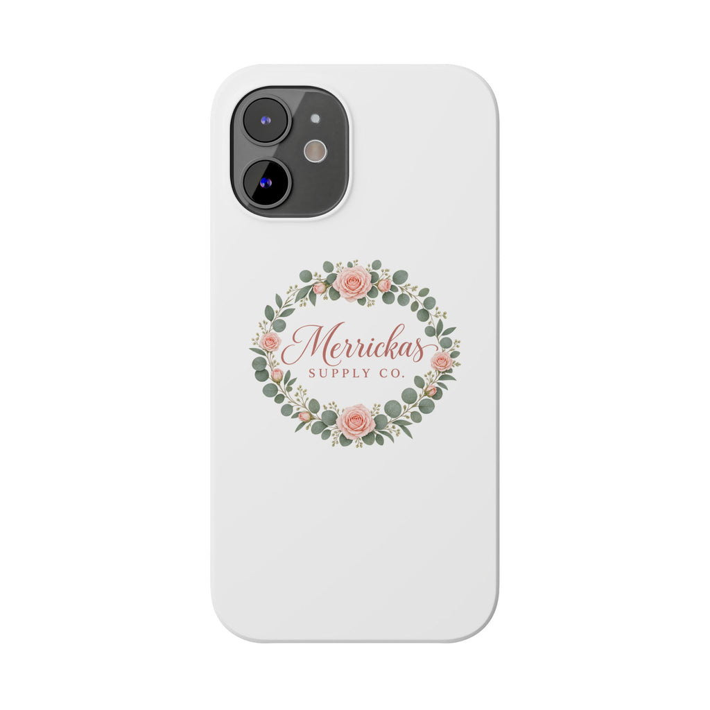 Merrickas Rose Wreath Script Phone Case