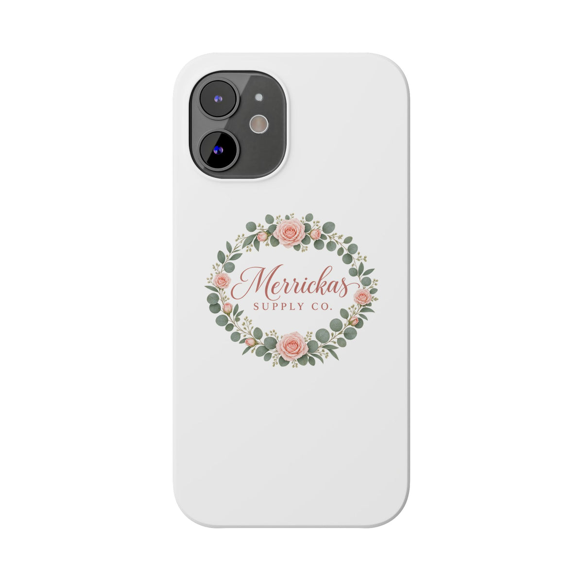 Merrickas Rose Wreath Script Phone Case