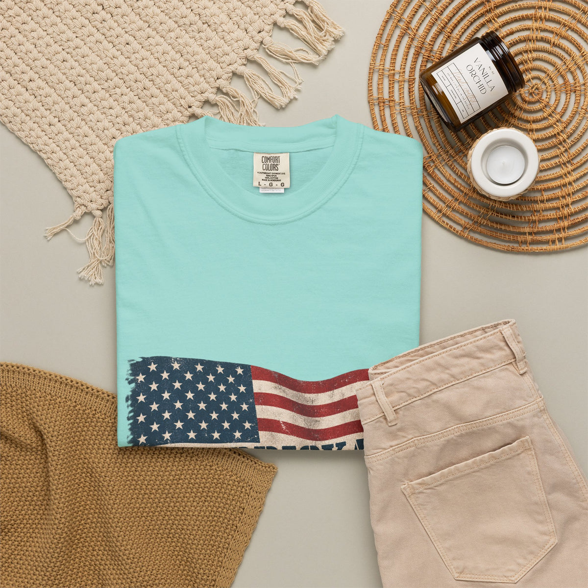 Merrickas Flag Garment-Dyed Tee
