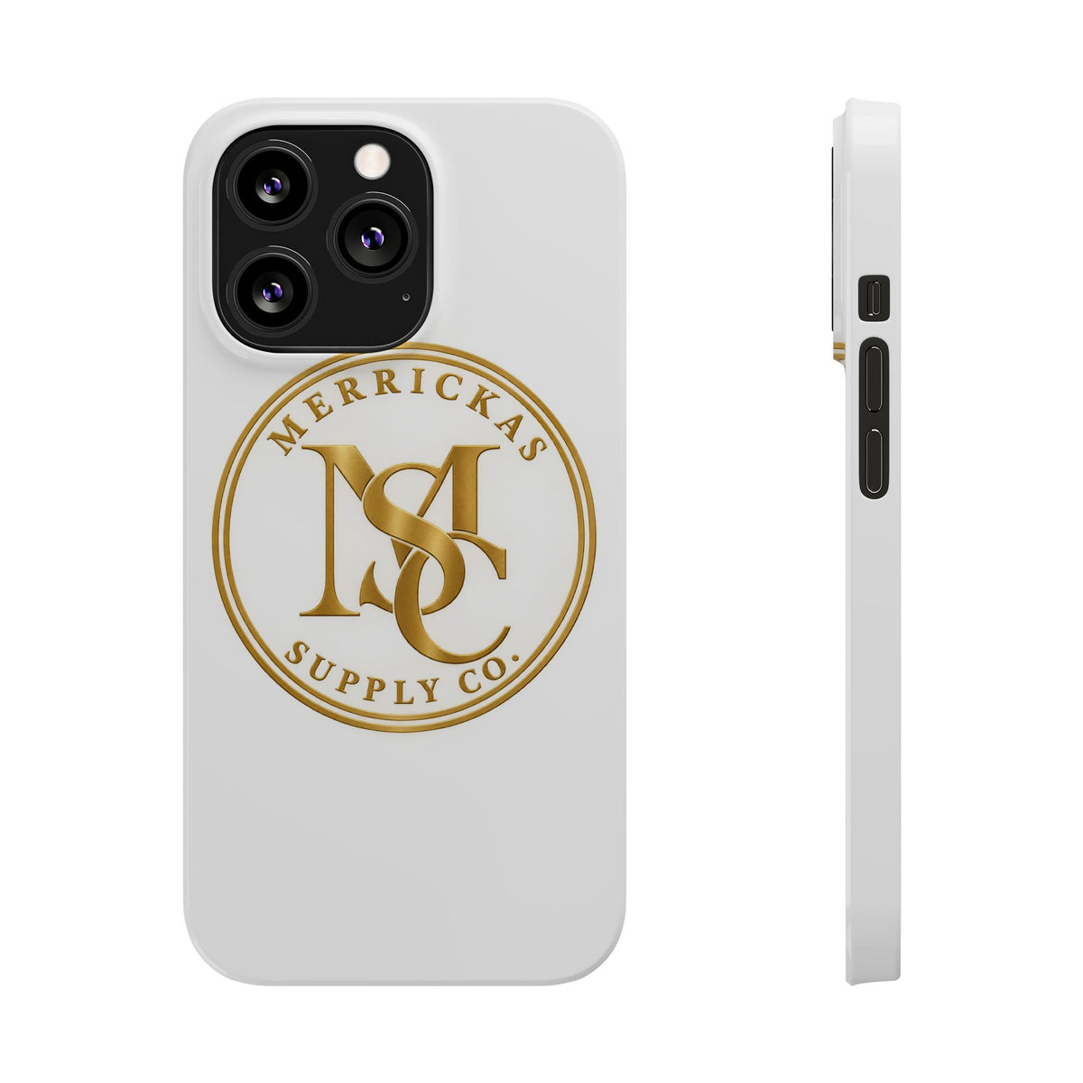 Merrickas Gold MSC Monogram Phone Case