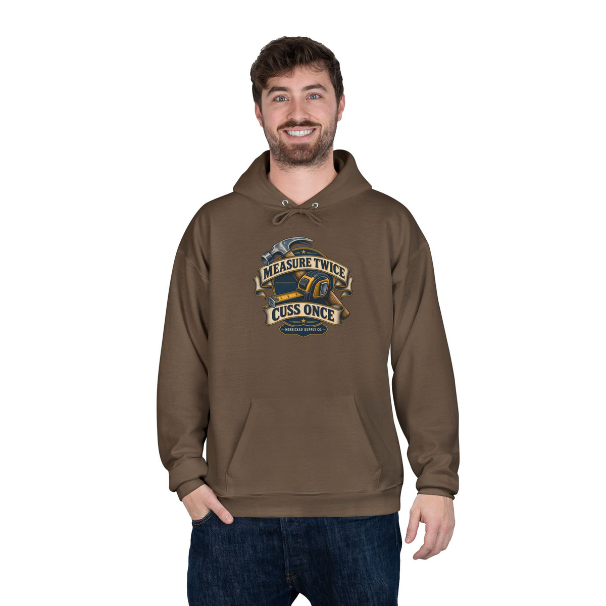 Measure Twice Cuss Once Heavyweight Hoodie