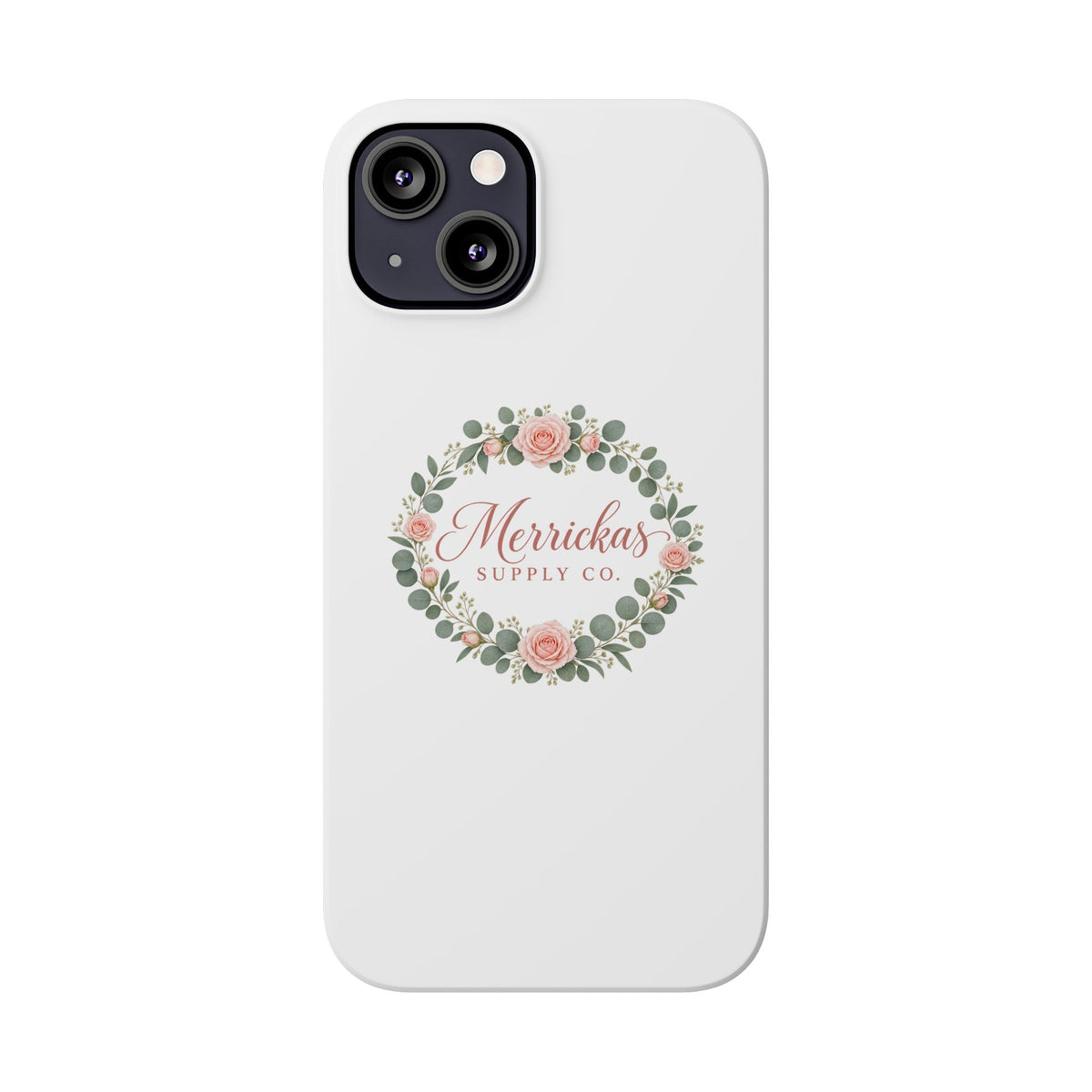 Merrickas Rose Wreath Script Phone Case