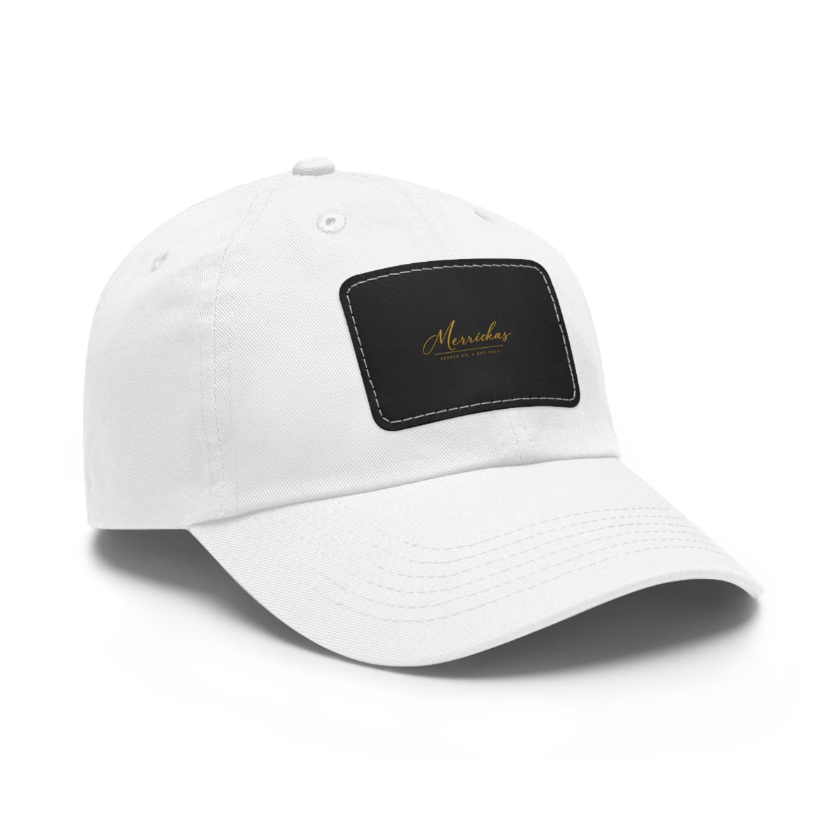 Merrickas Signature Leather Patch Dad Hat
