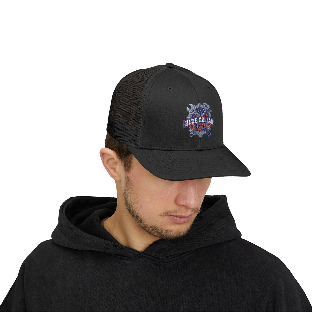 Blue Collar Built Snapback Trucker Hat