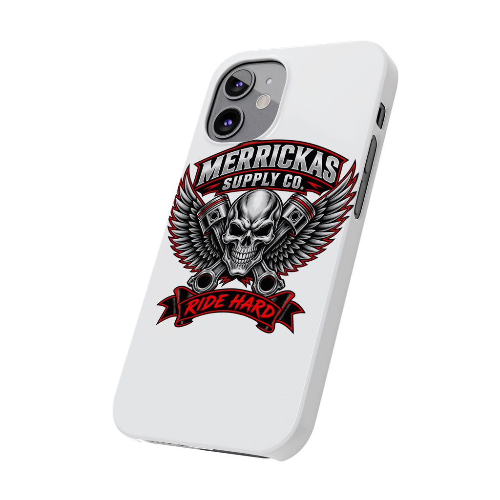 Merrickas Ride Hard Winged Skull Phone Case