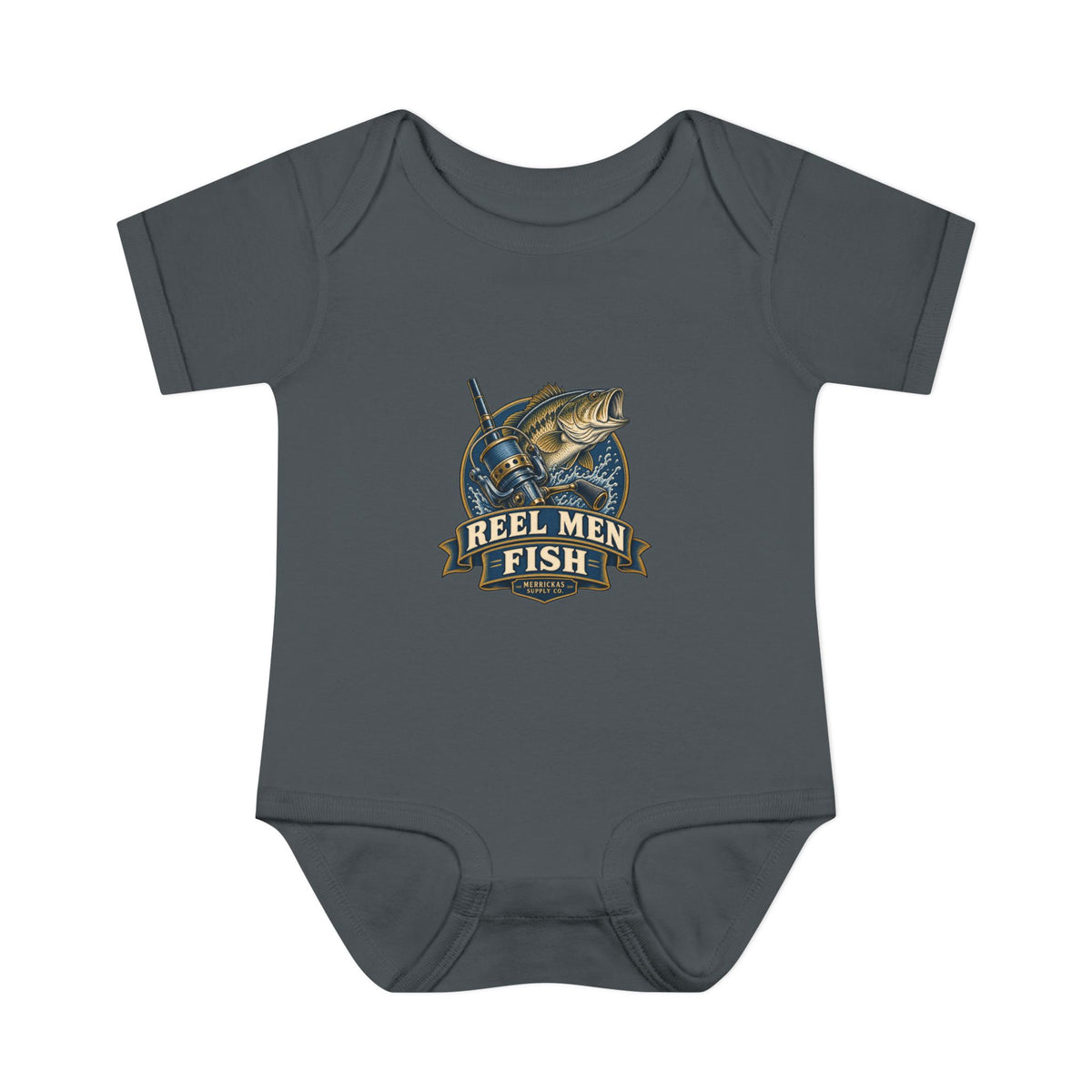 Reel Men Fish Baby Onesie