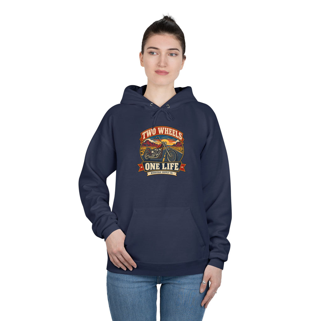 Two Wheels One Life Heavyweight Hoodie