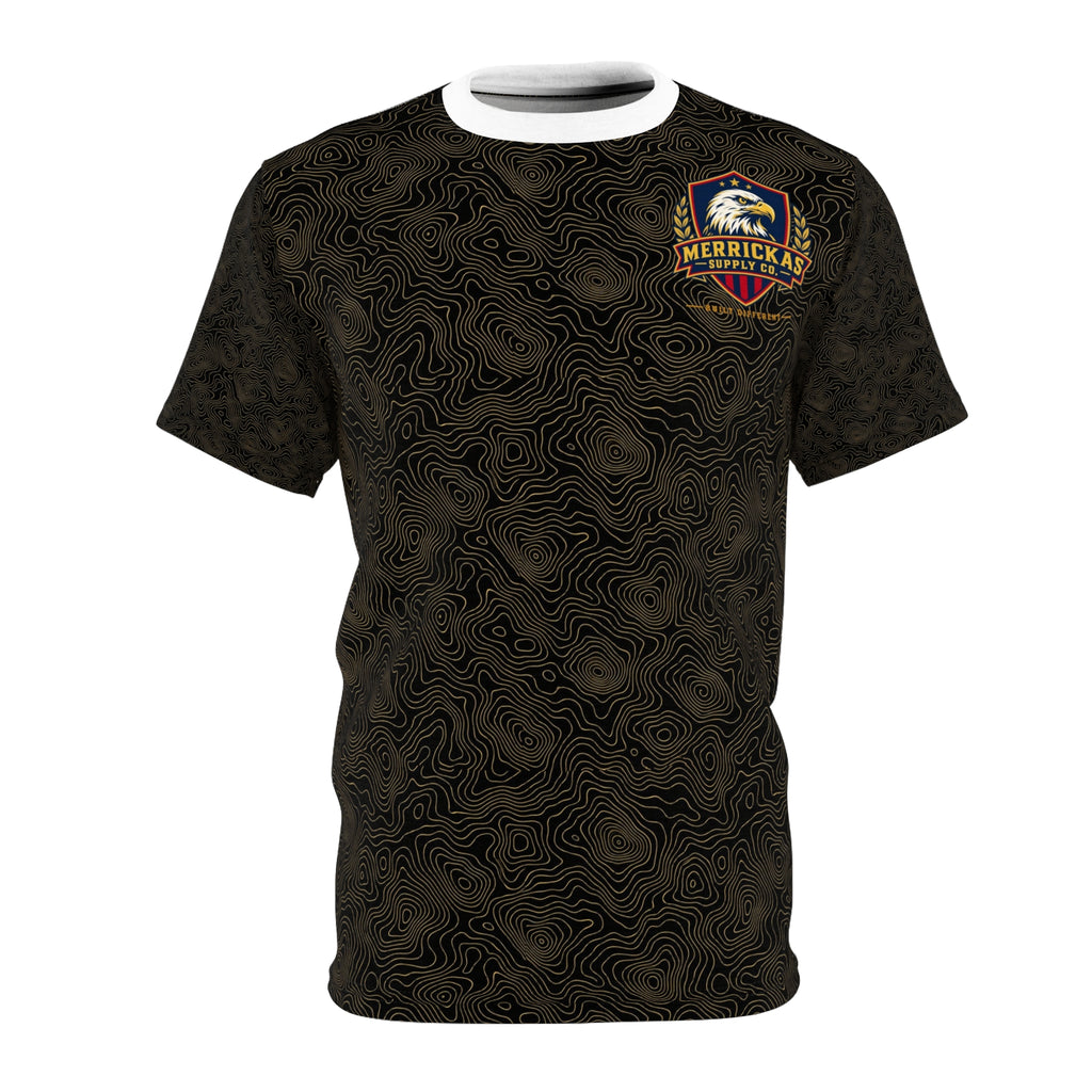 Black Gold Topo All-Over Print Tee