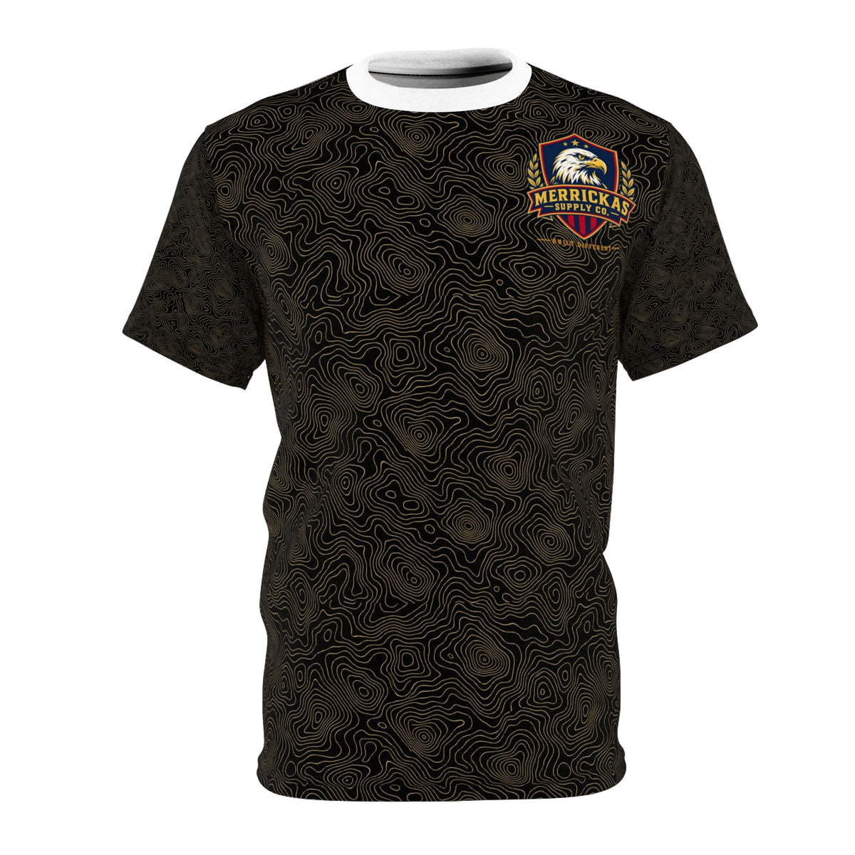 Black Gold Topo All-Over Print Tee