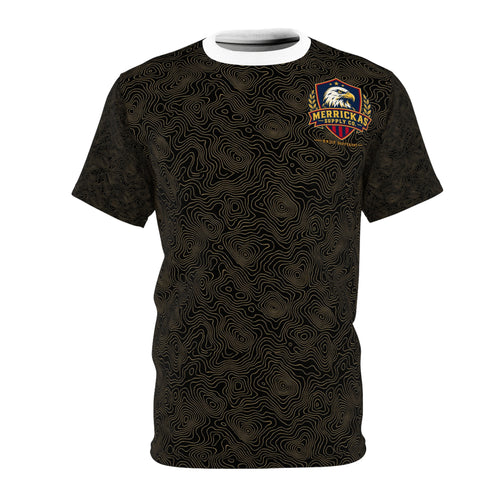 Black Gold Topo All-Over Print Tee