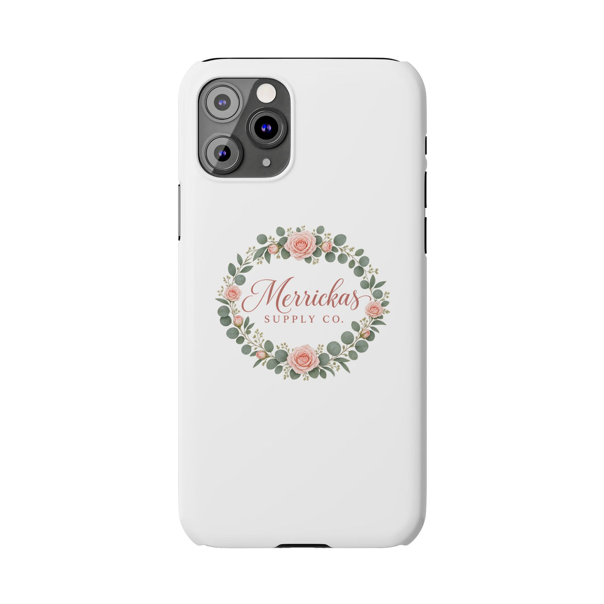 Merrickas Rose Wreath Script Phone Case