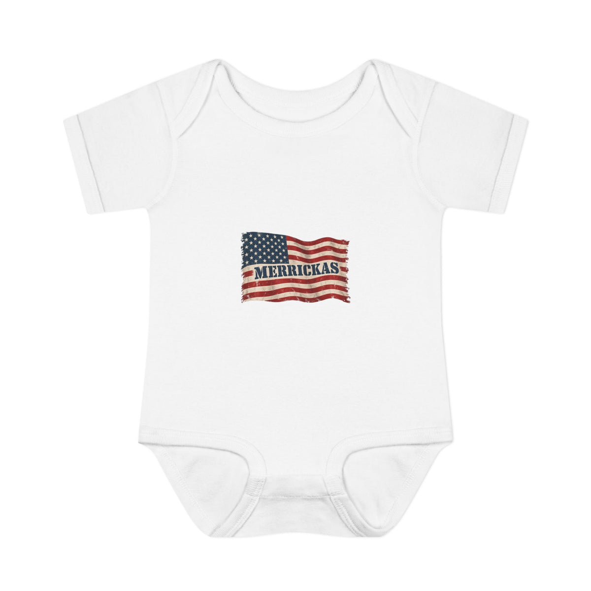 Merrickas Flag Baby Onesie