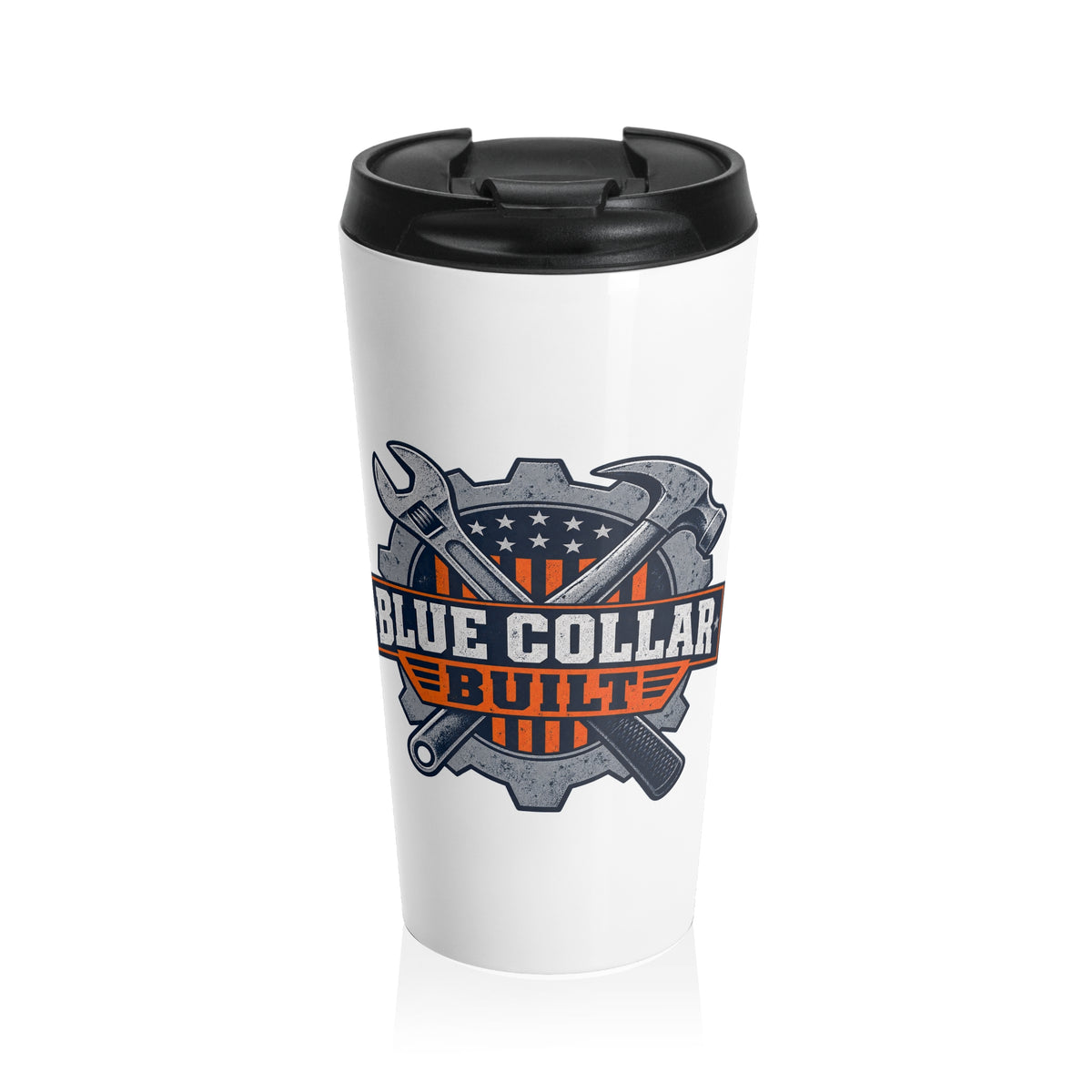 Blue Collar Built Travel Mug