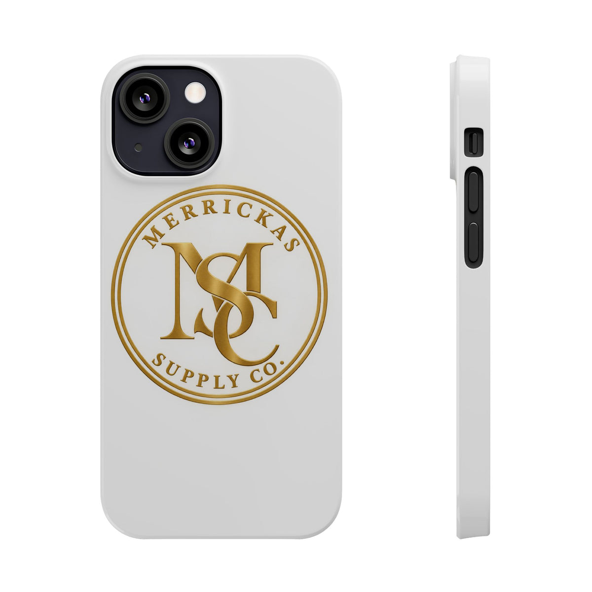 Merrickas Gold MSC Monogram Phone Case