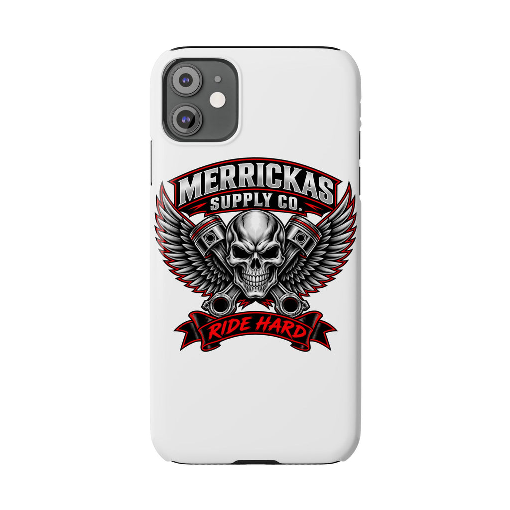 Merrickas Ride Hard Winged Skull Phone Case