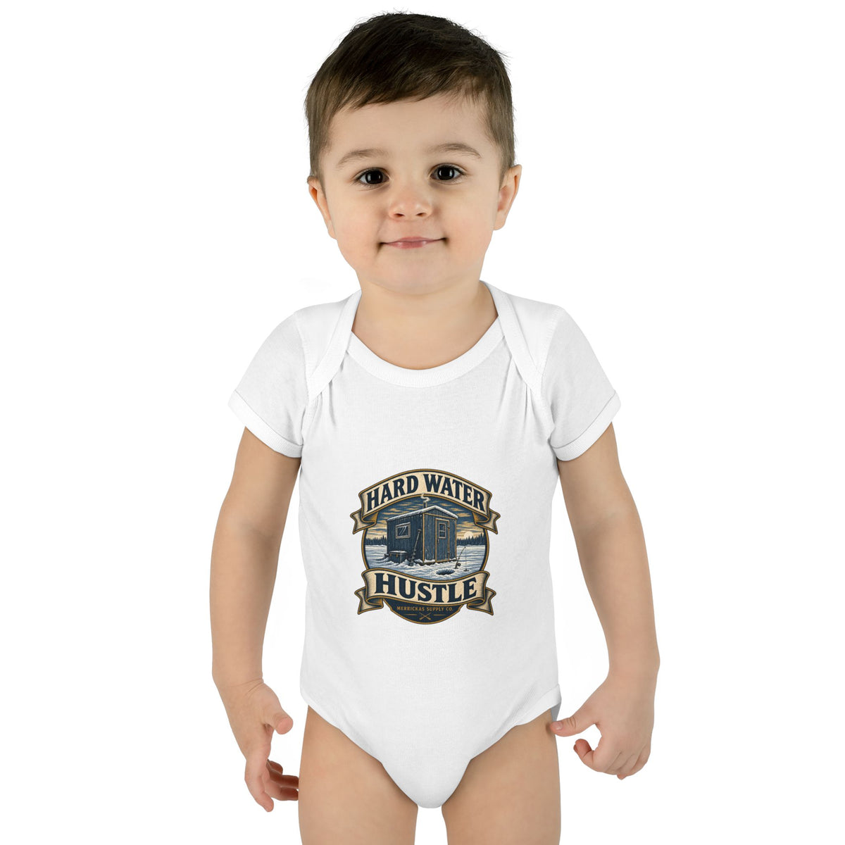 Hard Water Hustle Baby Onesie