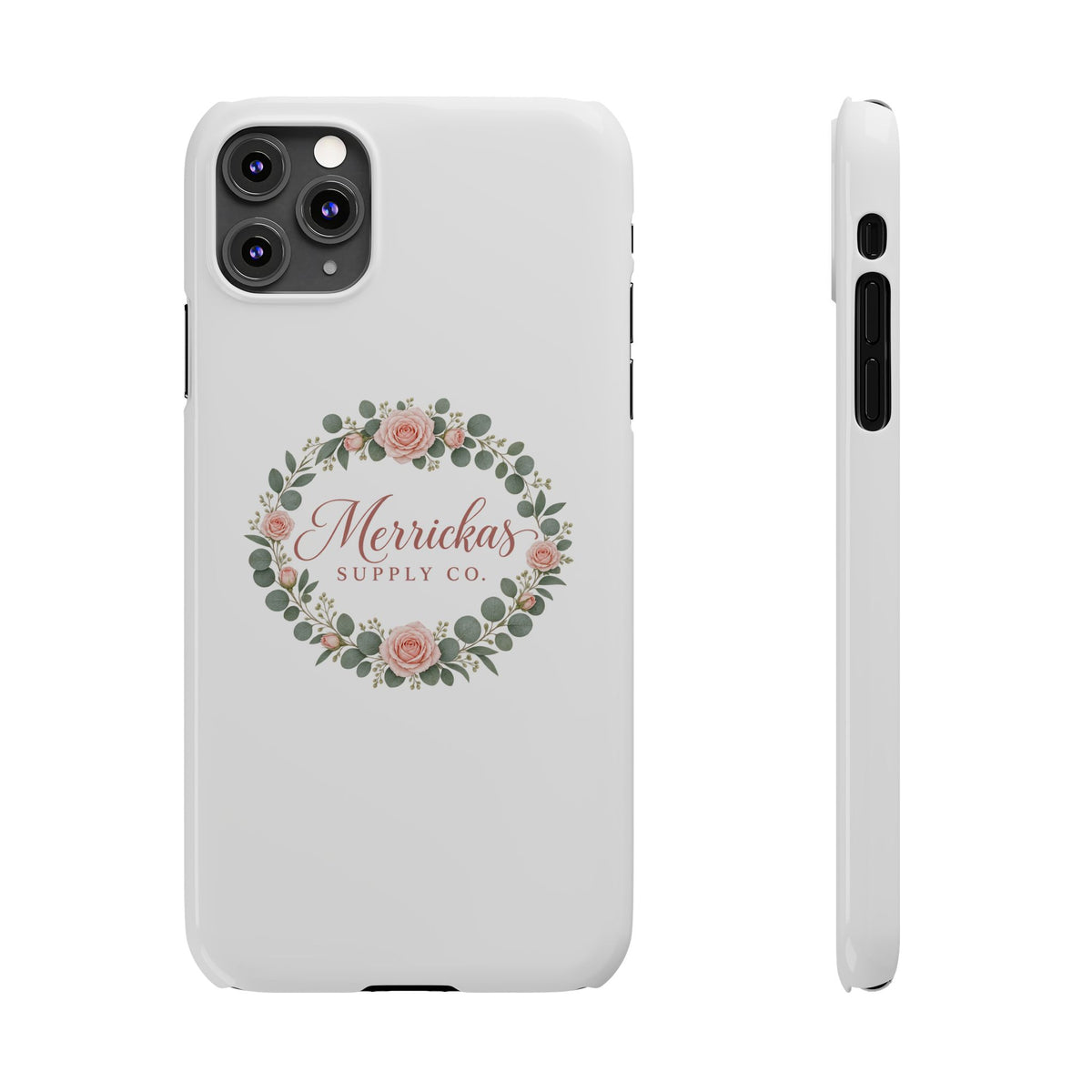 Merrickas Rose Wreath Script Phone Case