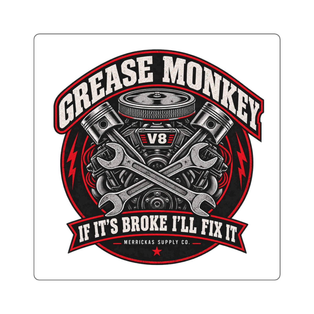 Grease Monkey Sticker