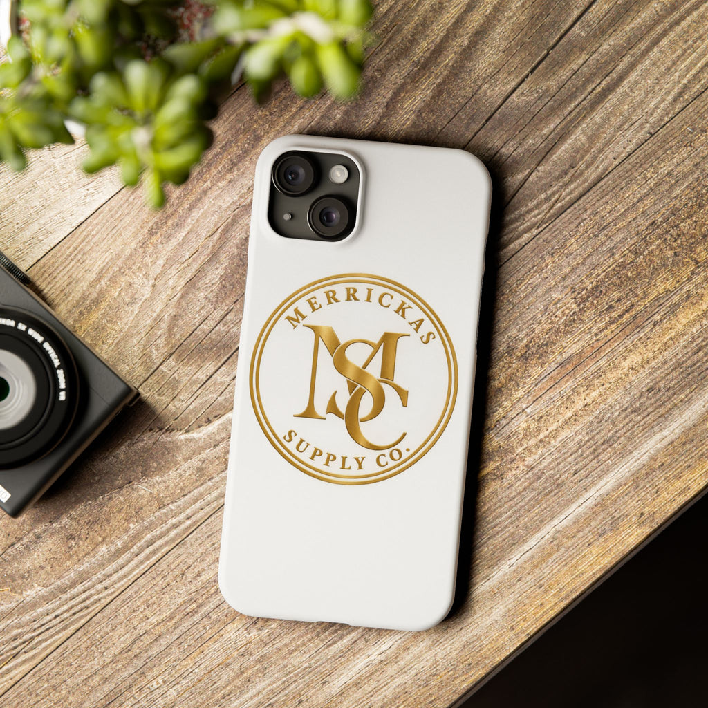 Merrickas Gold MSC Monogram Phone Case