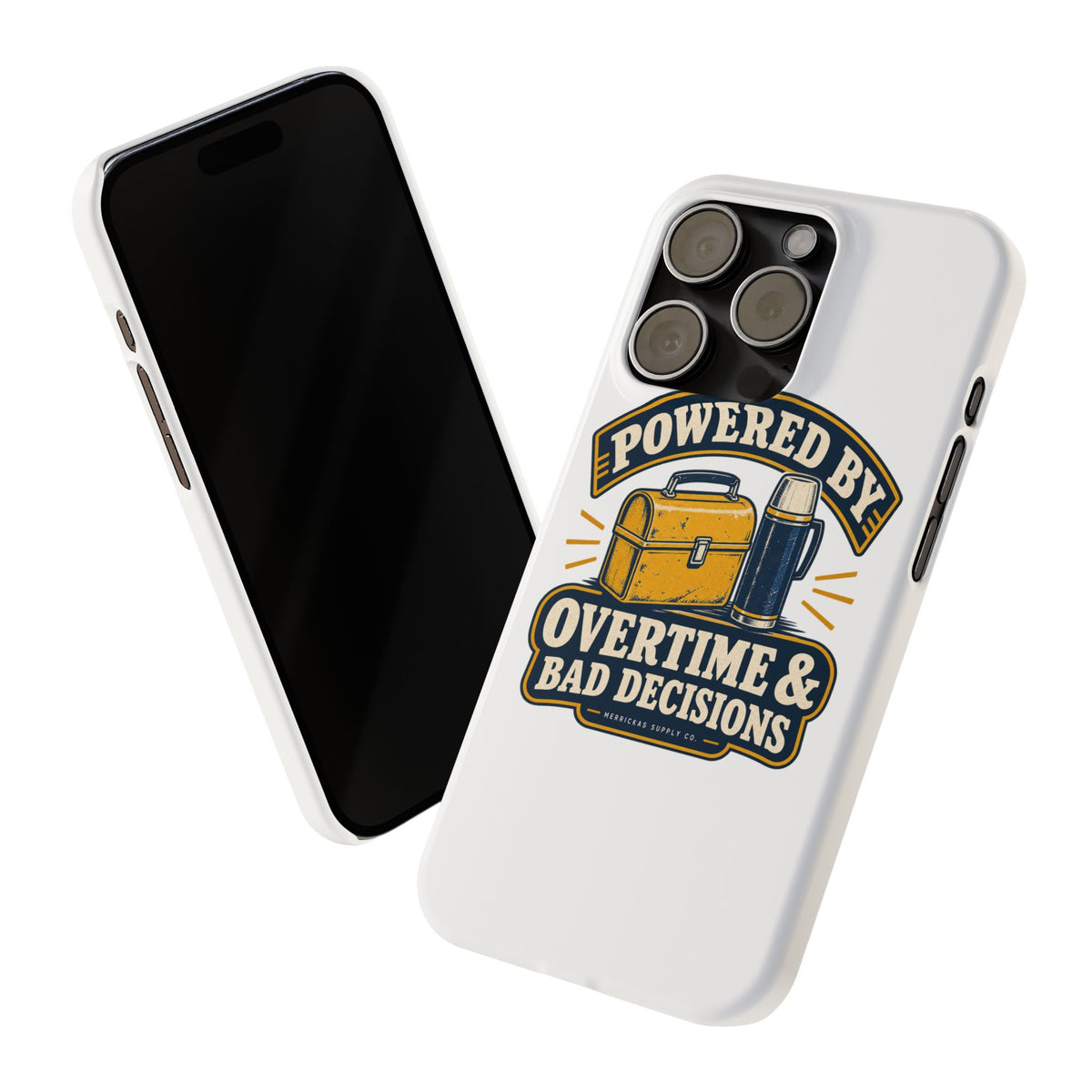 Powered By Overtime & Bad Decisions Phone Case