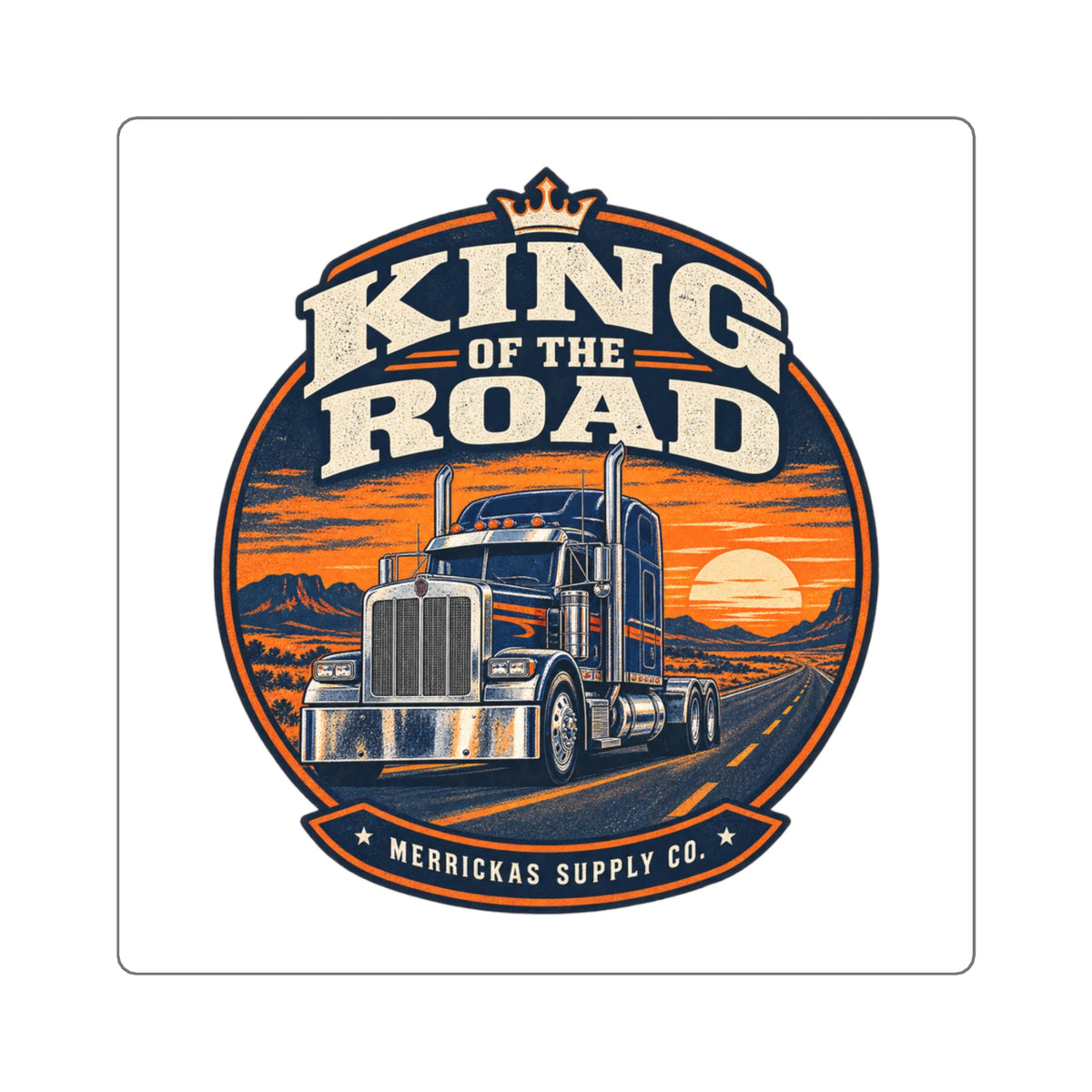 King Of The Road Sticker
