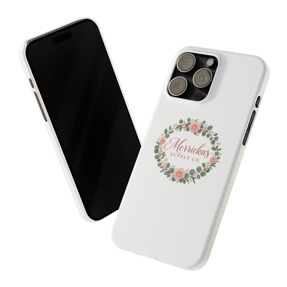 Merrickas Rose Wreath Script Phone Case