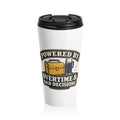 Powered By Overtime & Bad Decisions Travel Mug